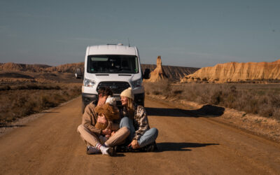 Spaniens Bardenas Reales Wüste mit dem Camper Van